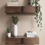 Hanah Home Raf272 Estantería de Pared Decorativa de Madera (2 Piezas)